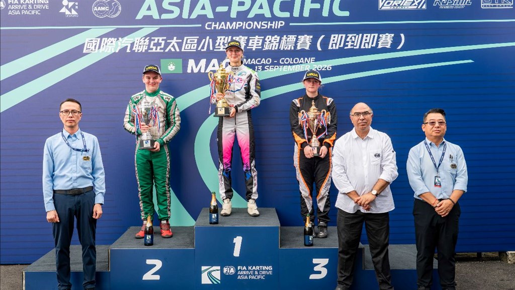 Signe Pejs Ørnbøll vinder i Macao.
(Foto: FIA Karting)